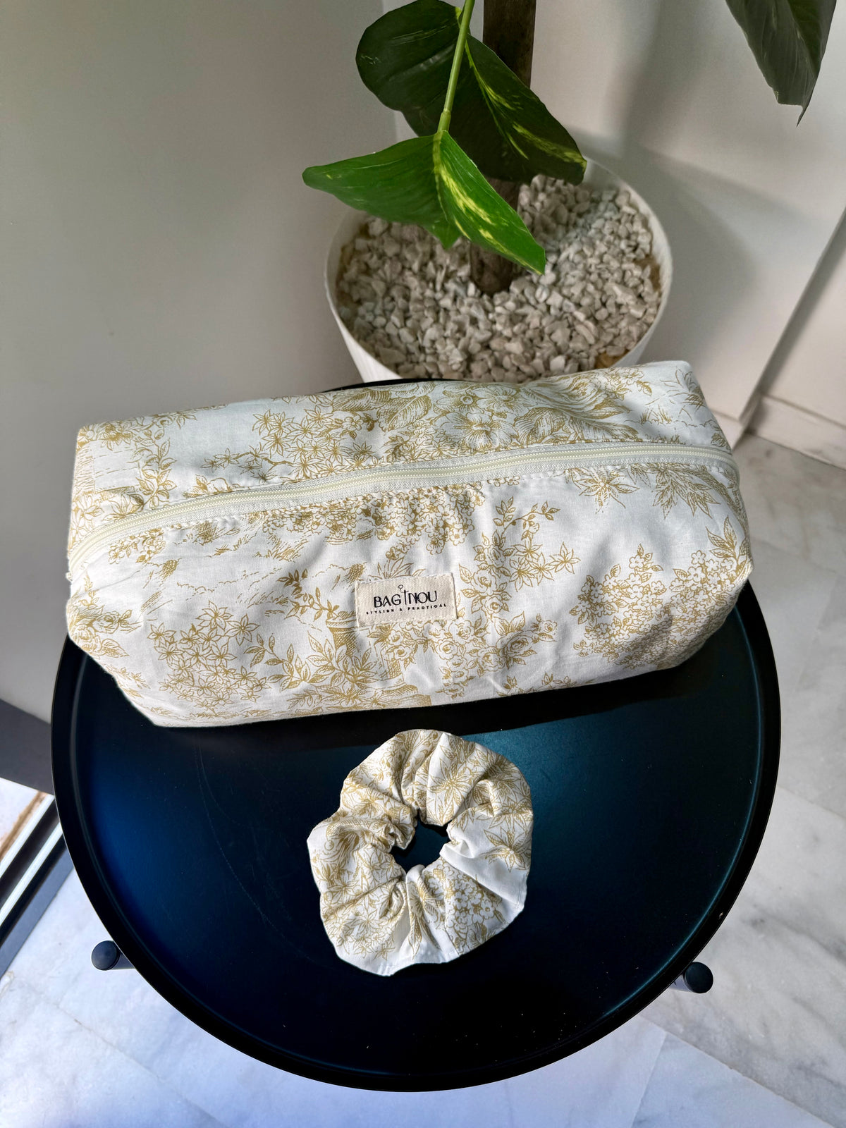 💚 Pistachio Garden - Trousse Lisseur & Brosse Soufflante + Chouchou