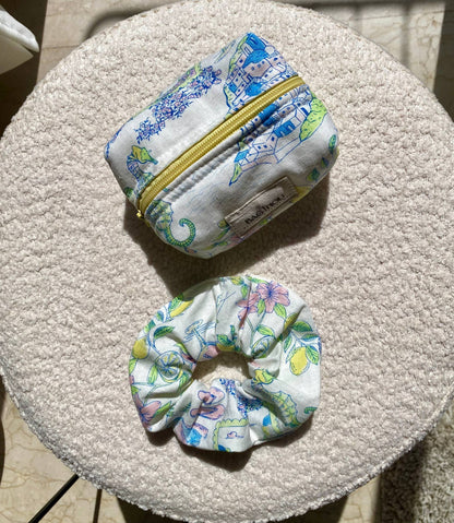 🍋 Summer Escape - Sac Tote Bag Réversible (2 Faces) +  1 chouchou